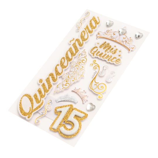 12 Pack: Quincea&#xF1;era Stickers by Recollections&#x2122;